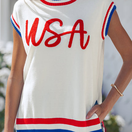 Peyton Trim Short Sleeve Sweater