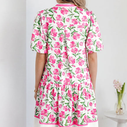 Aliya Block Trim Short Dress