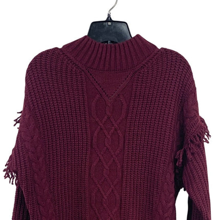 NWT New American Rag Cie Juniors Small Wine Red Long Sleeve Knit Sweater Dress