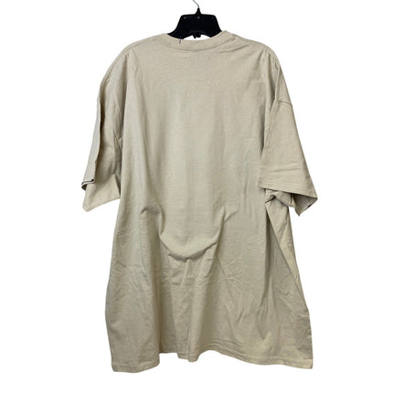 New Hand Printed Mens 2XL Tan Gratitude Bible Quote Short Sleeve Cotton Tee