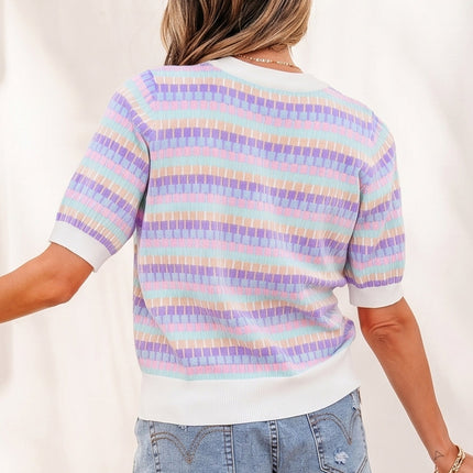 Ailany Knit Short Sleeve Sweater