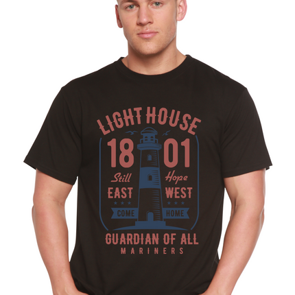 Light House Men's Bamboo Viscose/Organic Cotton Short Sleeve Graphic T-Shirt
