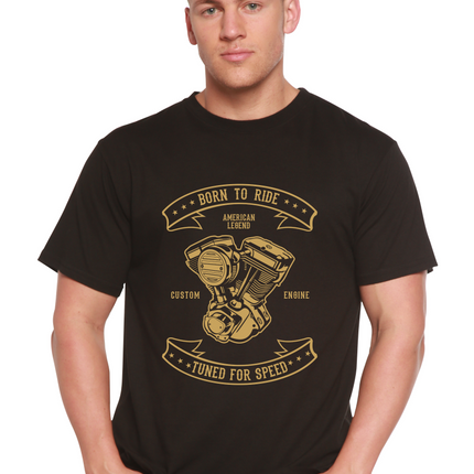 Born To Ride Men's Bamboo Viscose/Organic Cotton Short Sleeve Graphic T-Shirt