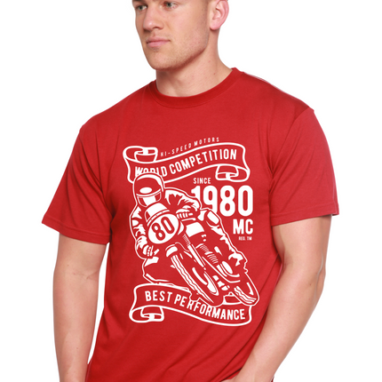 World Competition Men's Bamboo Viscose/Organic Cotton Short Sleeve Graphic Graphic T-Shirt