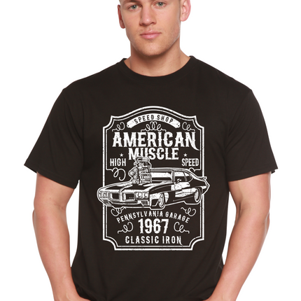 American Muscle Men's Bamboo Viscose/Organic Cotton Short Sleeve Graphic T-Shirt