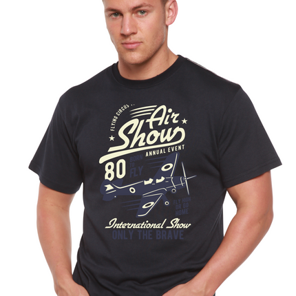 Air Show Men's Bamboo Viscose/Organic Cotton Short Sleeve Graphic T-Shirt