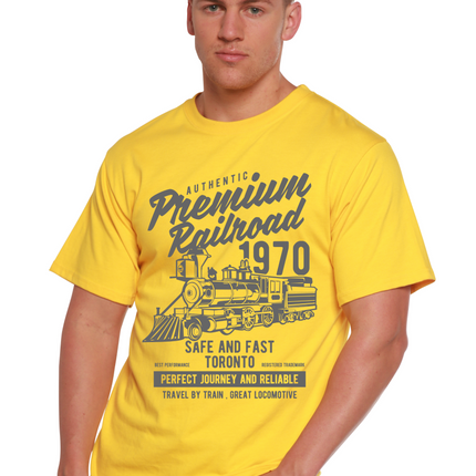 Premium Railroad Spun Bamboo® Men's Bamboo Viscose/Organic Cotton Short Sleeve Graphic T-Shirt