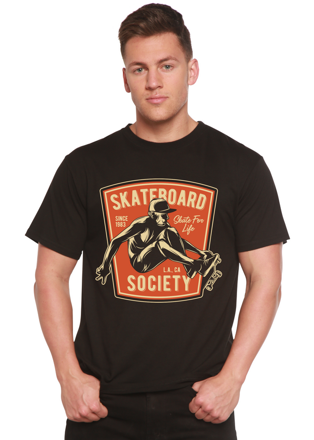 Skateboard Society Men's Bamboo Viscose/Organic Cotton Short Sleeve Graphic T-Shirt
