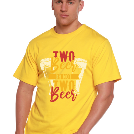 Two Beer Men's Bamboo Viscose/Organic Cotton Short Sleeve Graphic T-Shirt