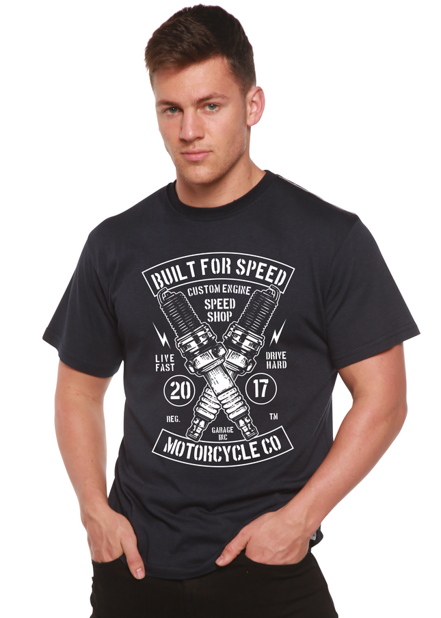 Built For Speed Men's Bamboo Viscose/Organic Cotton Short Sleeve Graphic T-Shirt