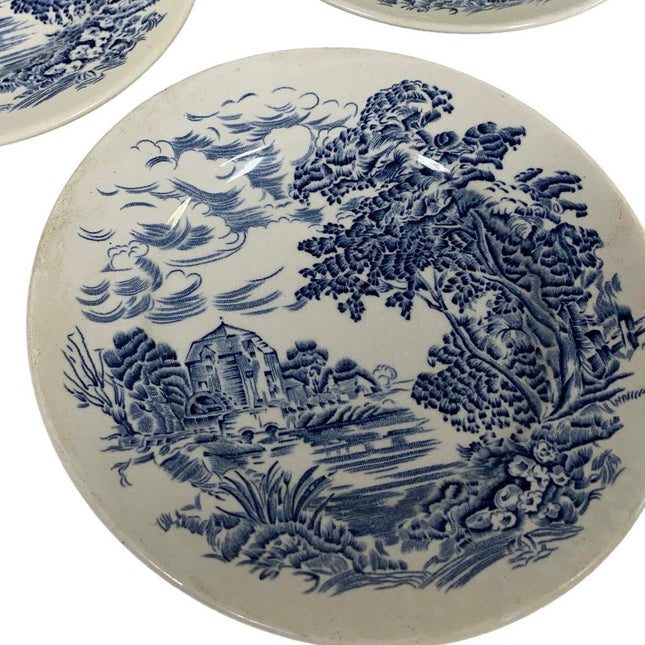 Vintage Countryside Wedgwood Ltd Set of 6 Small Water Wheel Mill Plates