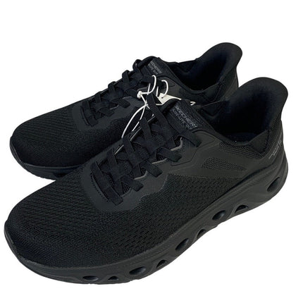 New In Box Skechers Mens Size 12 Black Mesh Hands Free Swift Fit Athletic Shoes