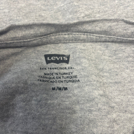 Levi's Womens Medium 100% Cotton Gray Short Sleeve Crew Neck Casual Tee Shirt