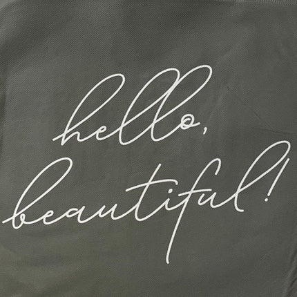 New Upcycled Hand Printed I'm Just Out Here Trusting God Shopper Tote Bag
