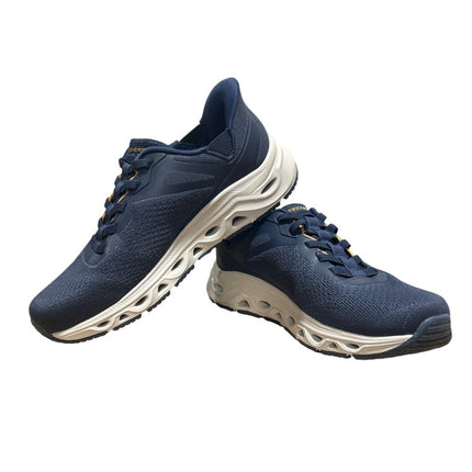 Skechers Mens 10.5 Navy Blue Mesh Hands Free Swift Fit Slide On Athletic Shoes