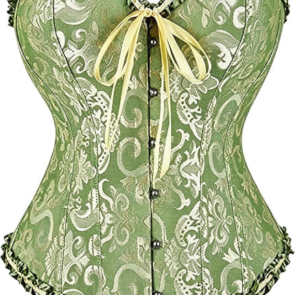 Corset Tops for Women,Lace Bustier Corset Lingerie top,Renaissance Overbust Corset Push Up Bodysuit