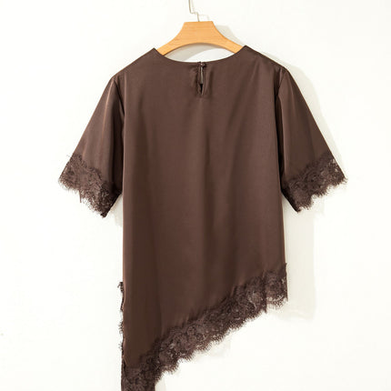 Saige Short Sleeve Satin Top