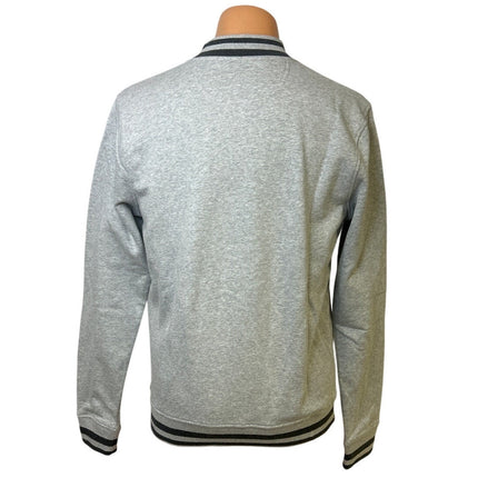 New Champion Unisex Small Gray Snap Up Hand Printed Dragonfly Bomber Jacket
