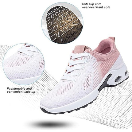 Padgene Womens Size 10.5 Pink Sneakers Lace Up Slip On Closed Round Toe Shoes