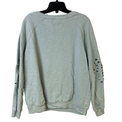 Upcycled Hand Printed Womens Large Rainbow Equality Distressed Sweatshirt