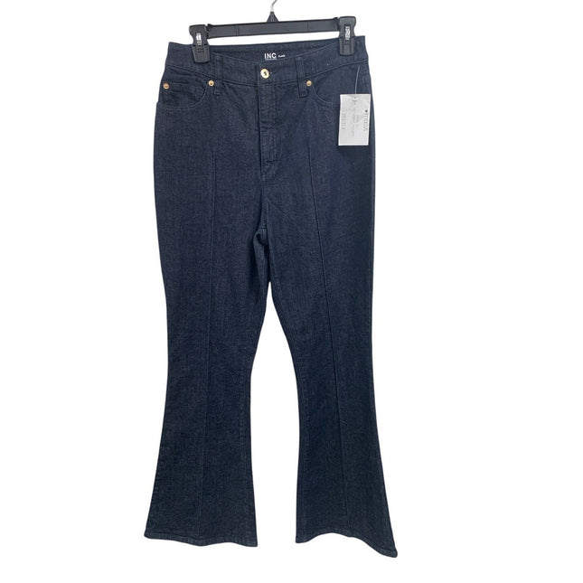 New INC International Concepts Womens Size 8 Dark Wash Flared Deanim Jeans