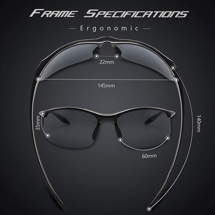 New MaxJuli Black Polarized Shock Resistant Flexible Athletic Sports Sunglasses
