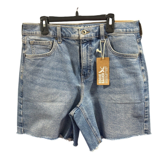 New Eddie Bauer Womens Size 18 Authentic Voyager High Rise Cutoff Denim Shorts