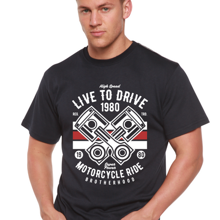 Live To Ride 1980 Men's Bamboo Viscose/Organic Cotton Short Sleeve Graphic T-Shirt