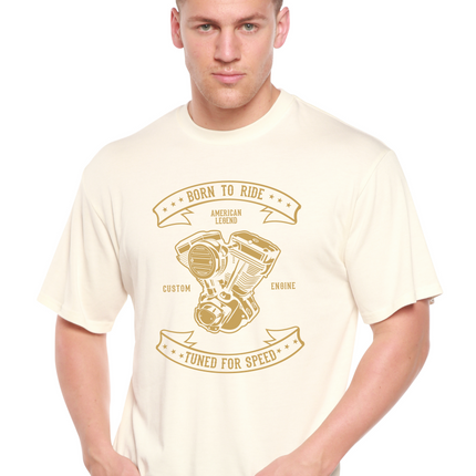 Born To Ride Men's Bamboo Viscose/Organic Cotton Short Sleeve Graphic T-Shirt