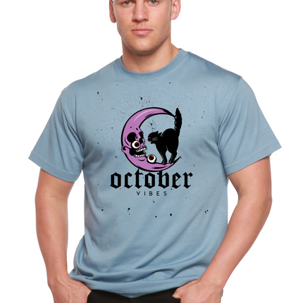October Vibes Men's Bamboo Viscose/Organic Cotton Short Sleeve Graphic T-Shirt