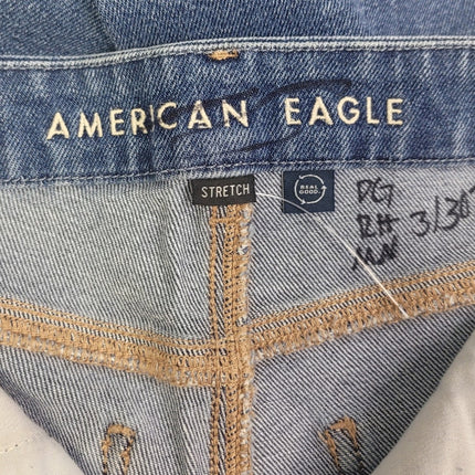 New American Eagle Size 0 Regular Light Rinse Curvy Mom Jean Denim Blue Jeans