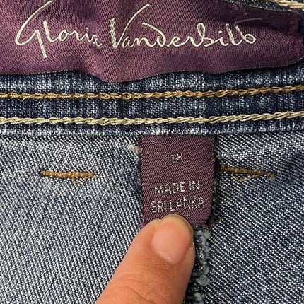 Gloria Vanderbilt 18 Long Stretch Cotton Tapered Leg Denim Blue Jeans 32 Inseam