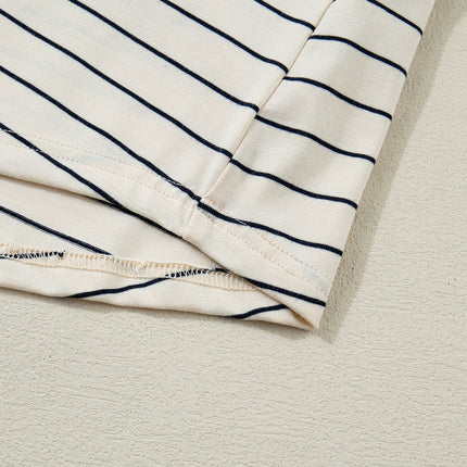 Mabel Stripe Drawstring Tunic Tank