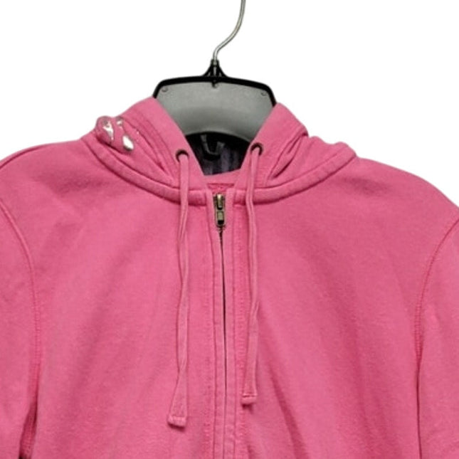 Jenni Juniors Medium PolyCotton Peace Stars Long Sleeve Full Zip Hooded Jacket