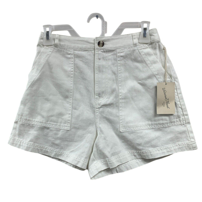 New Universal Thread Womens Size 12 100% Cotton White Front Pocket Short Shorts