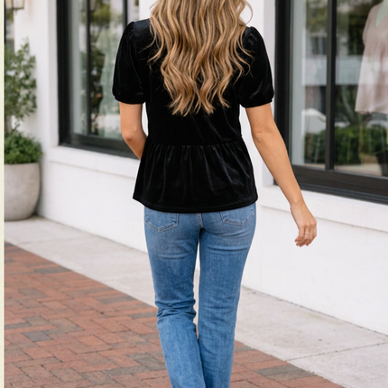 Margaux Silhouette Short Sleeve Blouse