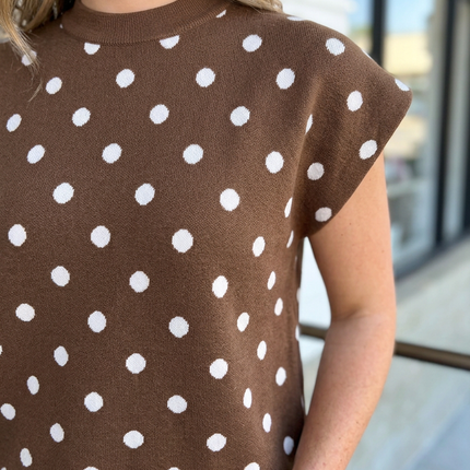 Kailyn Sleeve Polka Dot Sweater