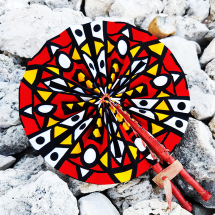 Zakia African Print Folding Hand Fan