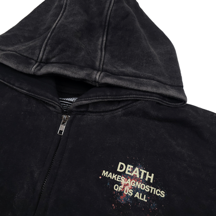 Agnostic Zip Up Hoodie Black