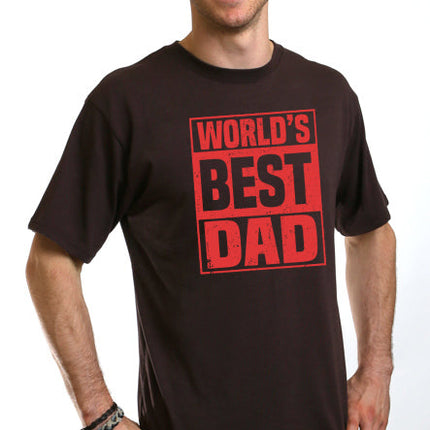 World's Best Dad Men's Bamboo Viscose/Organic Cotton Short Sleeve Graphic T-Shirt