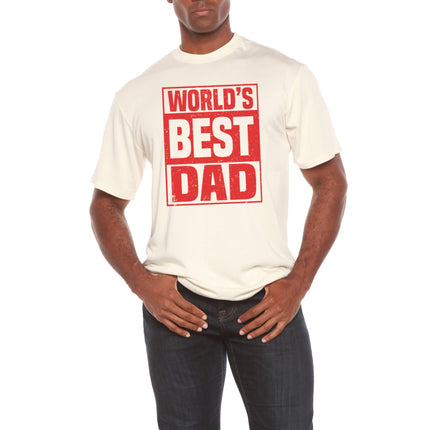 World's Best Dad Men's Bamboo Viscose/Organic Cotton Short Sleeve Graphic T-Shirt