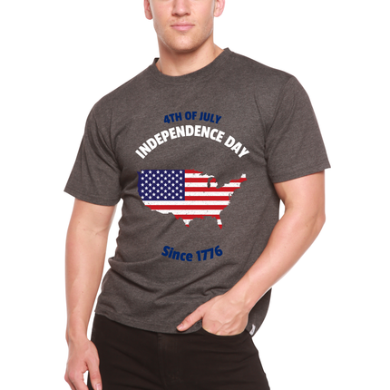 4th of July Men's Bamboo Viscose/Organic Cotton Short Sleeve Graphic T-Shirt