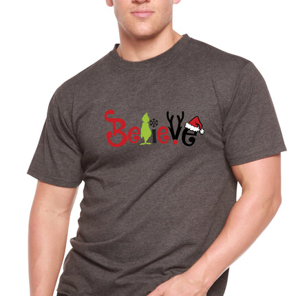 Believe Christmas Printed Men's Bamboo T-Shirt