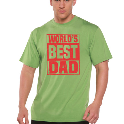 World's Best Dad Men's Bamboo Viscose/Organic Cotton Short Sleeve Graphic T-Shirt