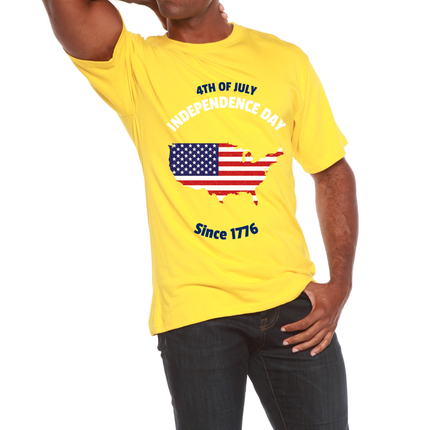 4th of July Men's Bamboo Viscose/Organic Cotton Short Sleeve Graphic T-Shirt