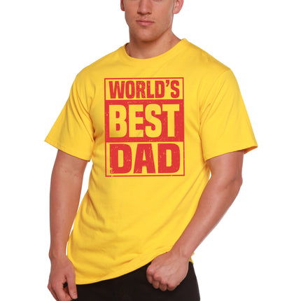 World's Best Dad Men's Bamboo Viscose/Organic Cotton Short Sleeve Graphic T-Shirt