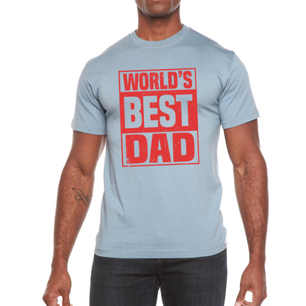 World's Best Dad Men's Bamboo Viscose/Organic Cotton Short Sleeve Graphic T-Shirt