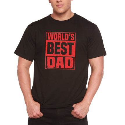 World's Best Dad Men's Bamboo Viscose/Organic Cotton Short Sleeve Graphic T-Shirt