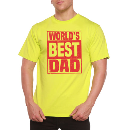 World's Best Dad Men's Bamboo Viscose/Organic Cotton Short Sleeve Graphic T-Shirt