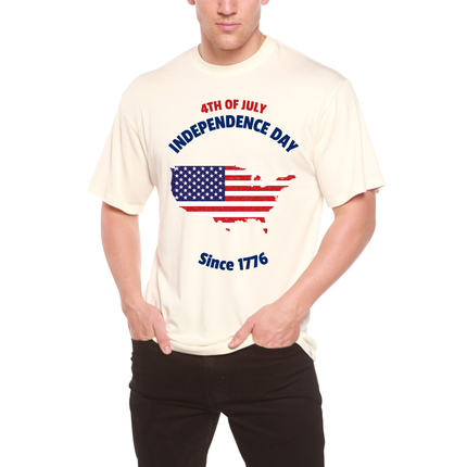 4th of July Men's Bamboo Viscose/Organic Cotton Short Sleeve Graphic T-Shirt